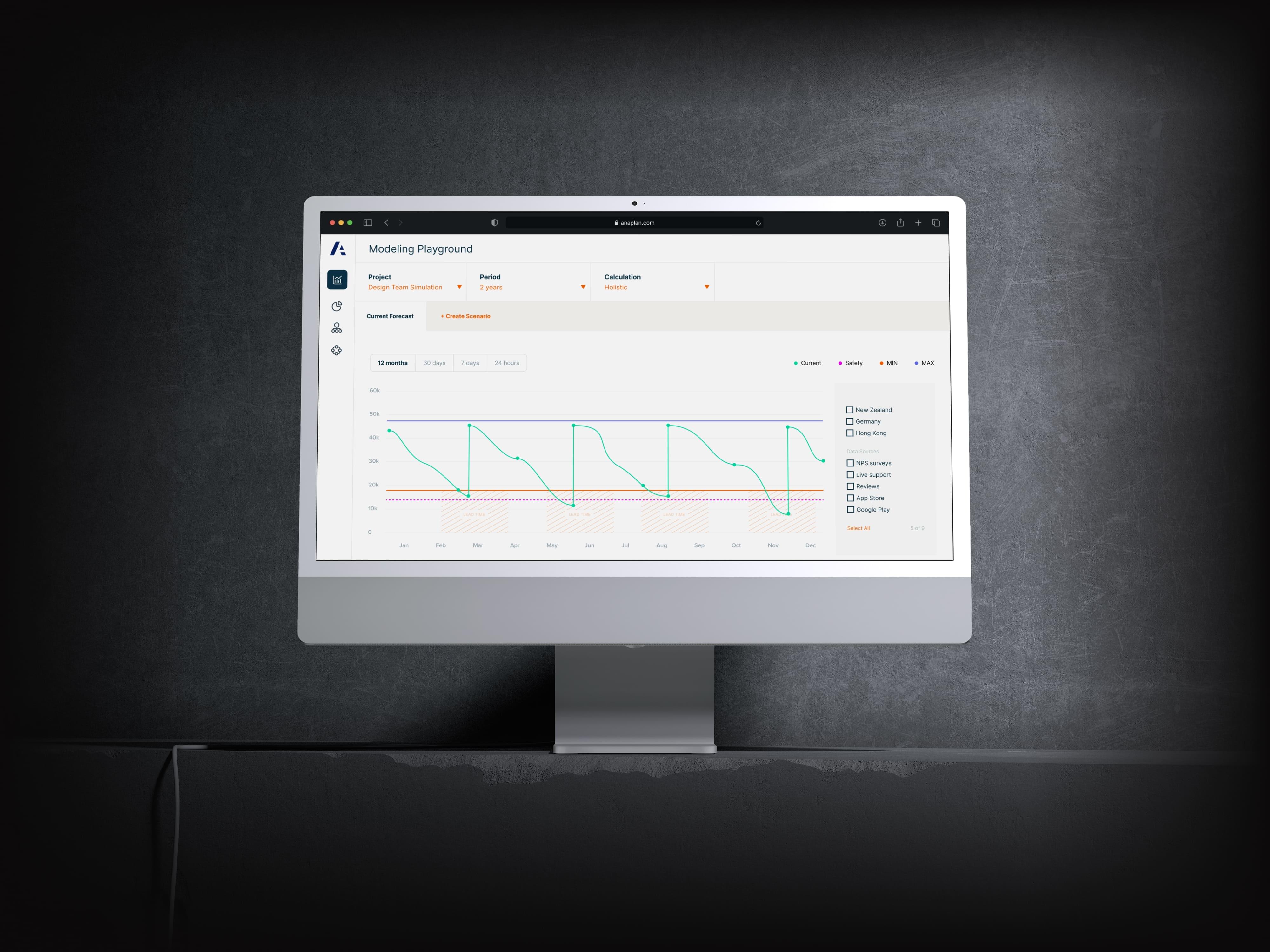 Anaplan Model Experience Screenshot